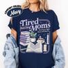 Spring Summer New Arrivals Tired Moms Book Club Shirt Retro Coffee Reader Tee Book Lover Gift Clothing Women Vintage Fashion