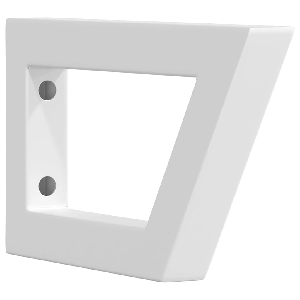 Washbasin Mounts 2 pcs White Trapezoidal Steel