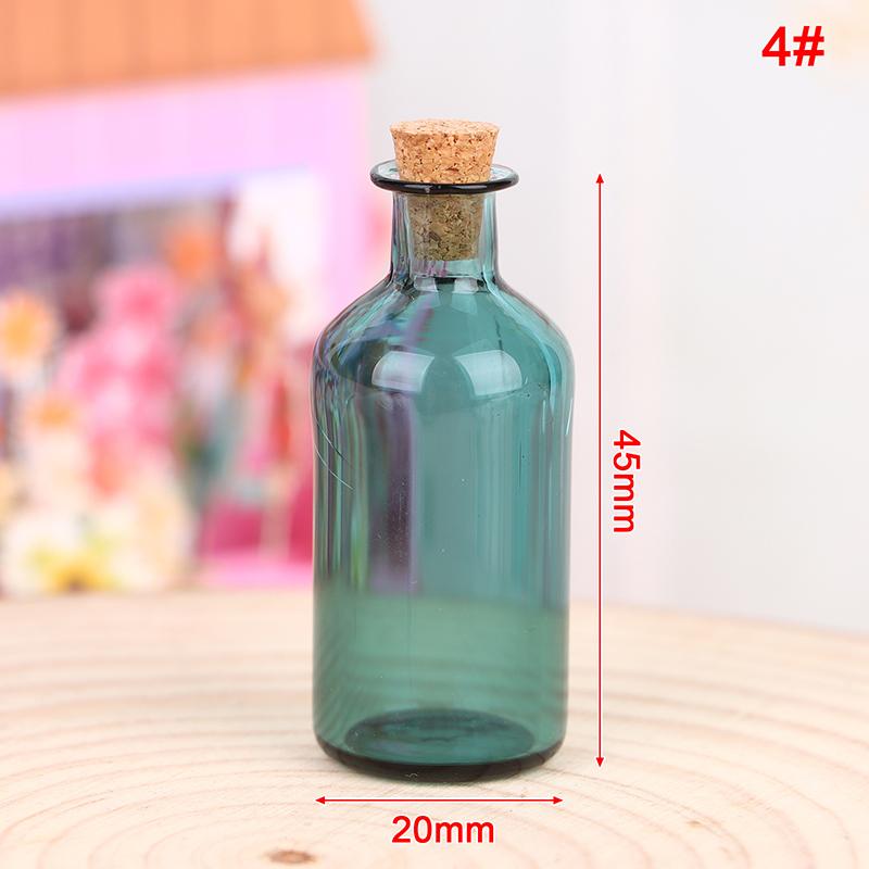1:12 кукольных мини-стеклянных бутылок с пробковой крышкой для хранения крошечных баночек и флаконов, ваза Decortoy