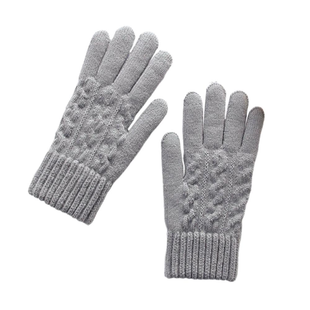 Модный стиль Толстые теплые женские вязаные перчатки Ветрозащитные Перчатки для сенсорного экрана для улицы Сохраняющие тепло Плюшевые перчатки Защищающие от холода Подарки