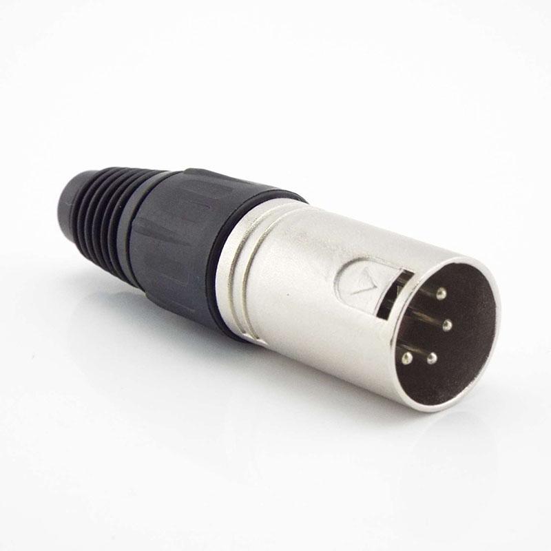 3-контактный 4-контактный основной XLR разъем питания Адаптер папа мама Аудиокабель MIC Штекер Гнездо Клеммы Микрофонный провод
