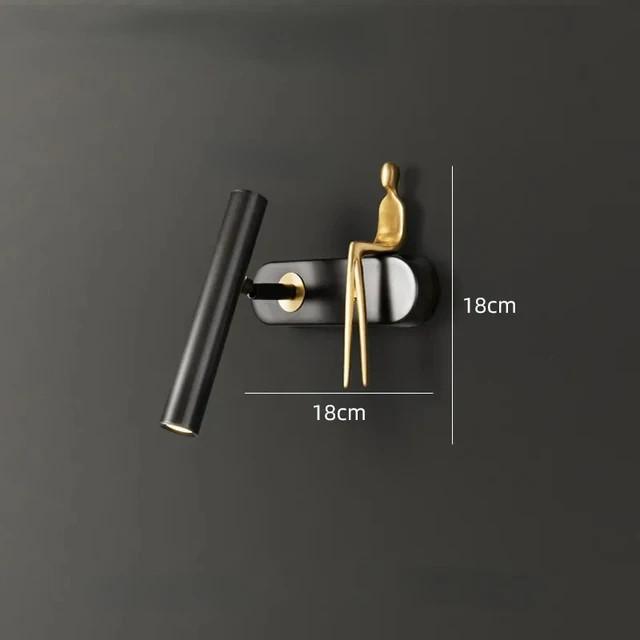 Креативный светодиодный настенный светильник, индивидуальный постмодернистский настенный светильник для фона гостиной, роскошный настенный светильник для ванной комнаты, прикроватный светильник, декоративные светильники