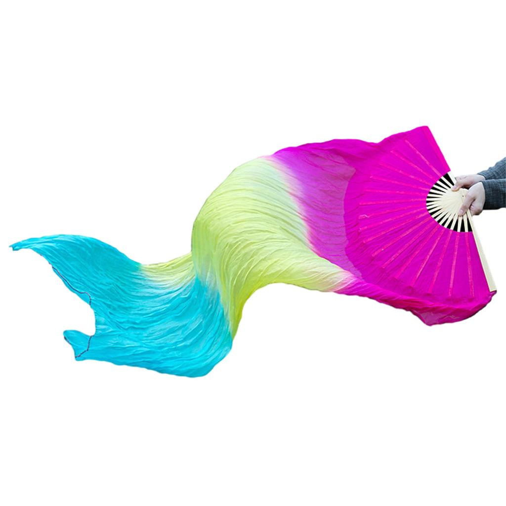 Профессиональный искусственный шелк веер для танца живота элегантный длинный веер для любителей танцев учителей студентов 150 см