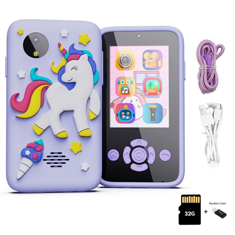 Baby Phone Toys Smart Phone Camera Toys Cartoon Musical Mini Cellphone Learning Toy Silicone Cover Toy Kids Digital Camera Gift