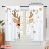 2pcs,2D Plane Printing Curtain Popular Cute Deer Winter Versatile Durable Polyester (without Rod) Decorations Outdoor Perfect