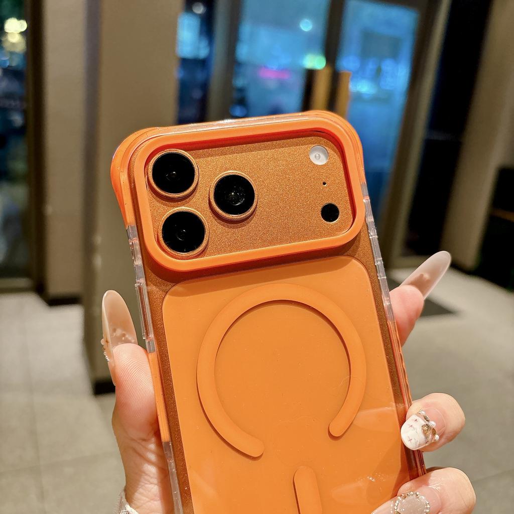 Применимо к чехлу для мобильного телефона iPhone17Pro, чехол из акрила высокой четкости, ледяной кристалл, магнитное крепление, Apple 16, четырехсторонний воздушный мешок, защита от падения