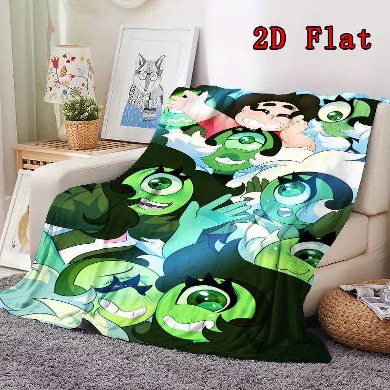Steven Universe Characters Joyful Gathering 2D Flat Pattern Flannel Blanket High quality All Seasons Warmth and Comfort Perfect for Christmas Gifts.