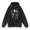Heavyweight 440g Washed Vintage Naruto Anime Hoodie Men Streetwear Cotton Sweatshirt