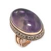 Шалфей Аметист Ручной работы Медное Ювелирное Кольцо Размер 8.5 j5G53