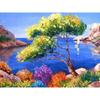 Full Round Diamond Painting Tree By The Sea 5D Diy Diamond Embroidery Landscape Mosaic Picture Of Rhinestone Home De