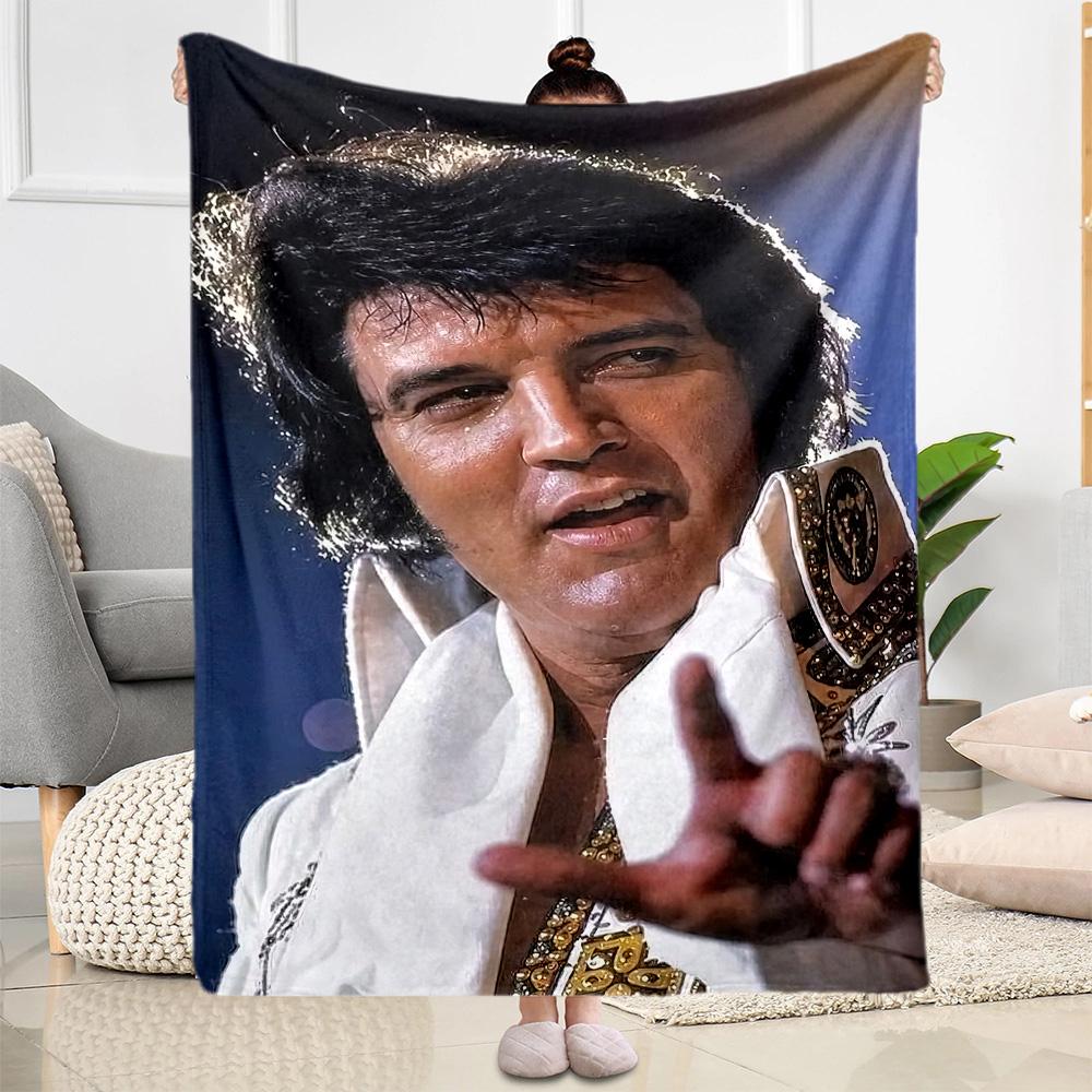 Elvis Blanket Soft Warm Cozy Perfect For Picnics Chair Couch Four Seasons Universal Modern Best Holiday Gift For Friends Family