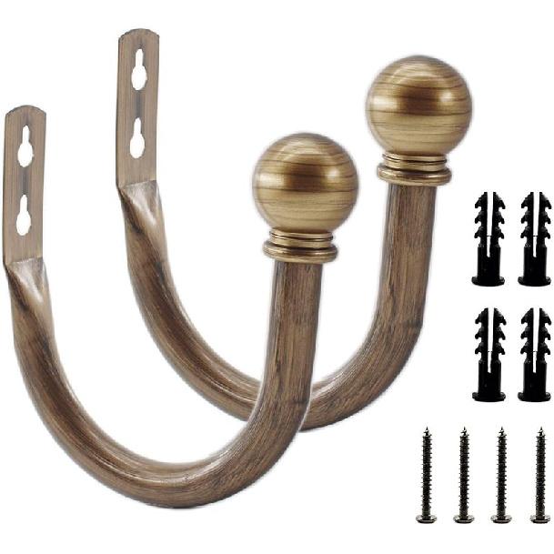 Decorative Curtain Holdbacks,ULIFESTAR Wall Mounted Window Drapery Tiebacks Hooks Drape Holdbacks Holders for Bedroom,Livingroom,Office with