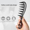 Hair Salon Large Tooth Wide Comb Smoothing Comb Household Oil Head Men'S Back Hollow Comb Styling Tools Barber Accessories