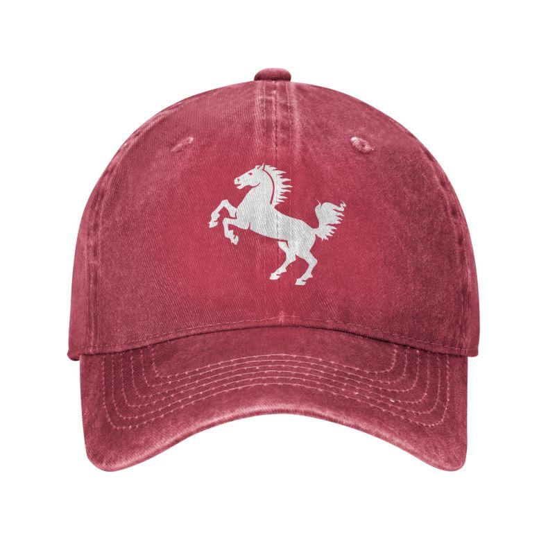 Punk Cotton Fashion White Horse Baseball Cap for Unisex Wounisex Adjustable Animal Dad Hat Sports