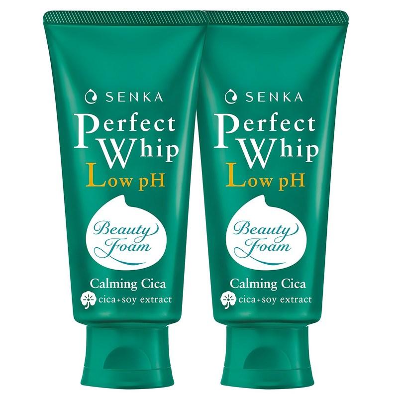 Senka Perfect Whip Low pH Calming Cica Cleansing Foam, 100g, 2 pcs