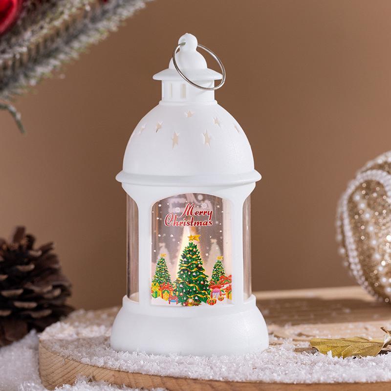 Christmas Decorations Kindergarten Children Gift Nightlight Dessert Table Decoration Christmas Tree Pendant Castle Lantern