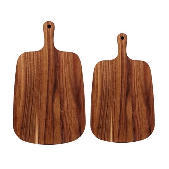 Деревянная разделочная доска Доска для закусок Двусторонняя сырная доска для кухни Кемпинга Поднос для подачи еды с ручкой