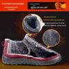 Unisex Plus Size Fleece-Lined Cotton Snow Boots for Middle-Aged & Elderly - Warm, Slip-On, Low-Cut Design