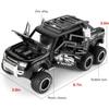 Игрушечная машина 1/24 Land Rover Defender Six Wheels Off Road Pickup Car Model, литой коллекционный грузовик с инерционным механизмом со звуком и огнями для детей и взрослых