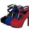 12CM High Heels Women  New Round Toe Platform Women's Pumps Buckle Strap Sexy Stiletto High Women Shoes Zapatos De Mujer
