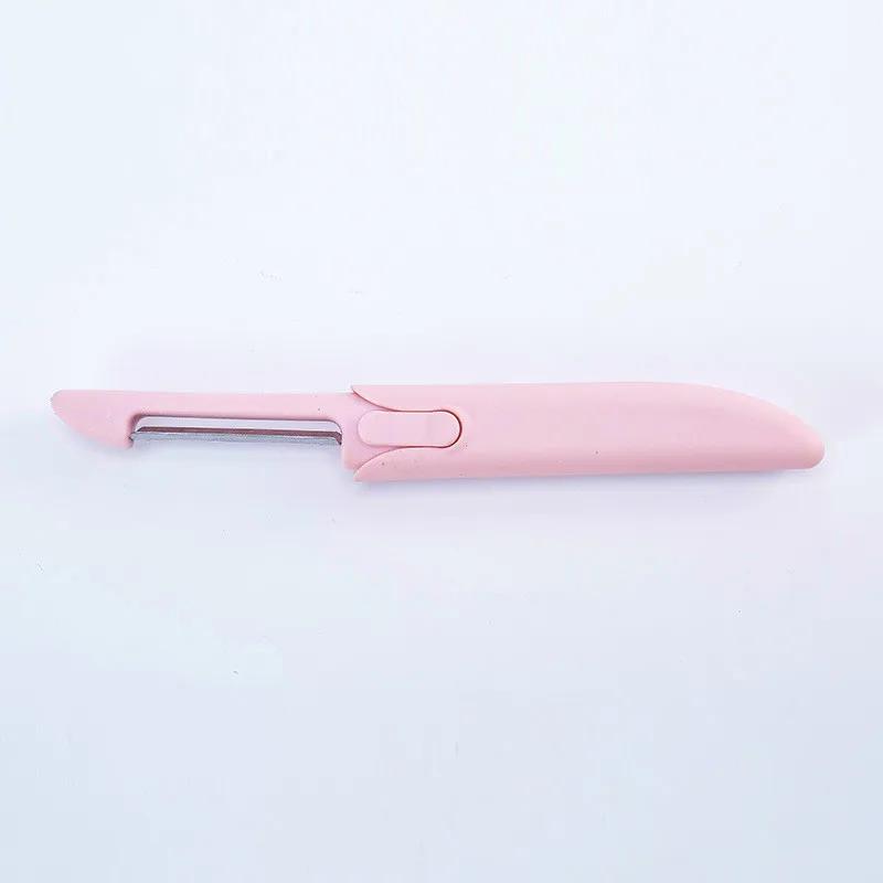 1 шт. Фруктовый нож для чистки, кухонный нож для рукоделия, подарочный набор, домашняя кухонная машинка для резки дыни, 2-в-1, машинка для чистки из нержавеющей стали