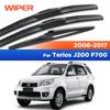 Front & Rear Wiper For Daihatsu Terios J200 F700 2006-2017 2007 2008 Wiper Front&Rear Wiper Blades Windshield 21"+18"+12"