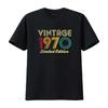 Футболка ретро 53-й день рождения 1970 года 53 года Старая стирка Дизайнерская одежда Универсальная Слегка эластичная Удобная