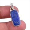 Натуральный Лазурит Драгоценный Камень Ручной Работы 925 Проба Серебро Подарок Подвеска 1,50" V8z78
