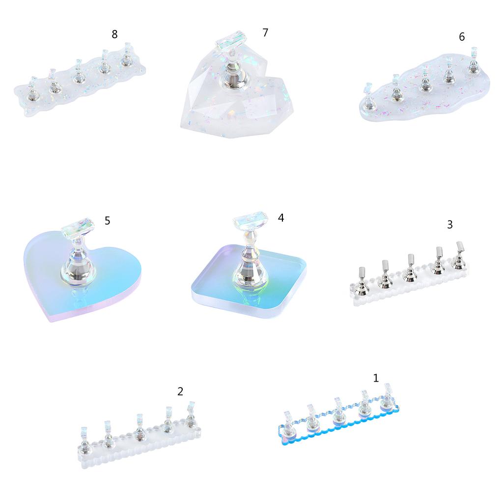 Nail Stand for Press On Nail Holder Acrylic Nail Art Display Stand Magnetic Nail Tips Practice Holder Salon Supplies