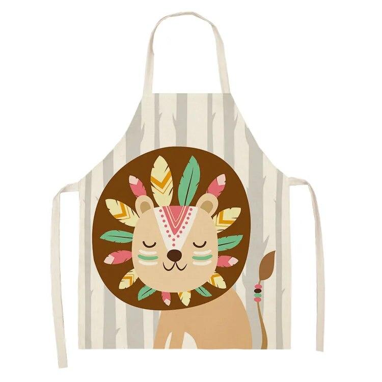 Фартук шеф-повара для приготовления выпечки, фартук с рисунком лисы и животным, аксессуары для приготовления пищи, мужской и женский фартук, фартук для чистки