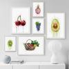 Скандинавское абстрактное искусство фруктовый плакат модная цветная печать холст живопись кухня гостиная коридор украшение дома фреска без рамки