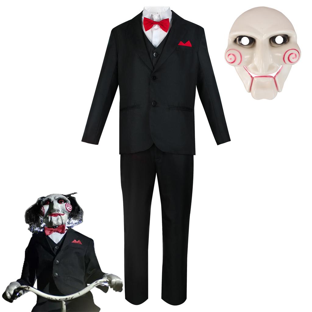 Saw X Cosplay Costume, Jigsaw John Kramer Halloween Masquerade Roleplay Outfit