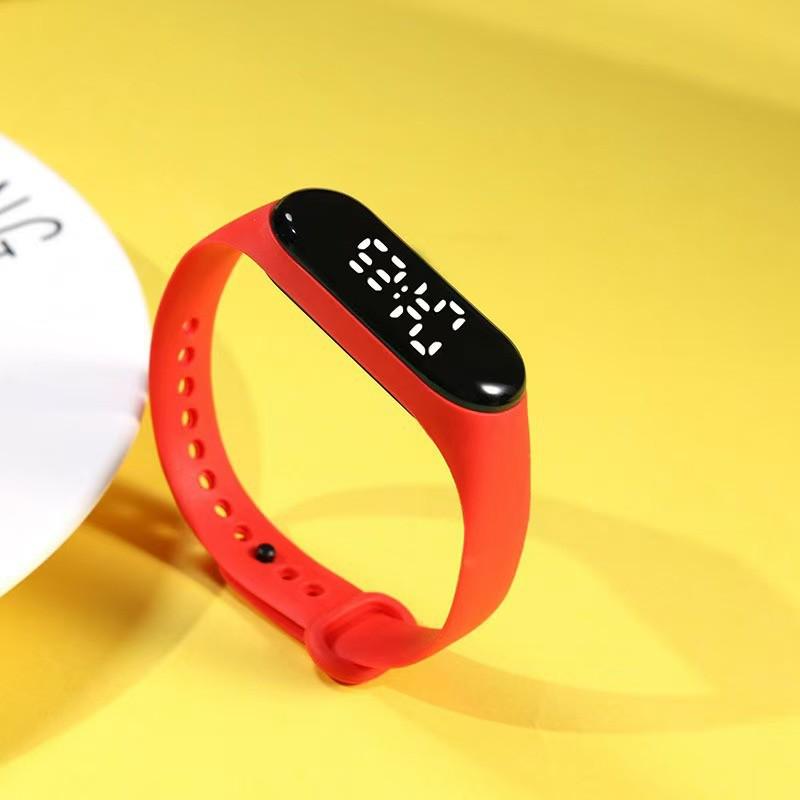 Водонепроницаемые белые светодиодные сенсорные часы для мальчиков и девочек средней школы