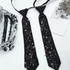 Y2K Girl Tie for Theme Party Knotfree Neck Tie with Pin Decors School Event Shirt Tie for Everyday Use Uniform Accessory