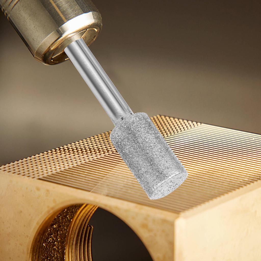 40Pcs Diamond Drill Grinding Bit 1/8" Shank 120 Grit Stone Carving Dremel Rotary Tool for Carving Grinding Polishing Engraving