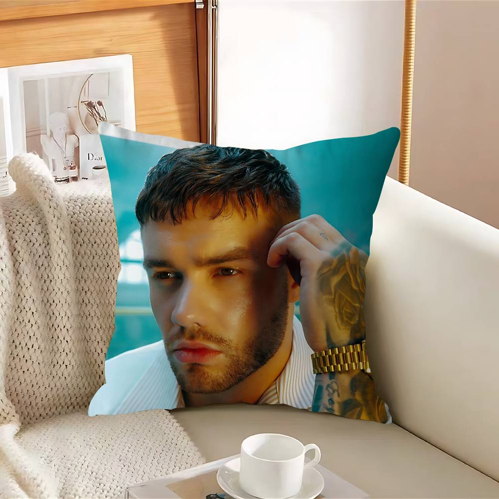 Singer L-LiamS P-Payne Pillow Covers Cartoon Sofa Decorative Home Double-sided Printing Short Plush Cute Cushion Cover