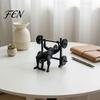 Персонализированные подарки для любителей фитнеса 3D-печатная фигурка мужчины, статуэтка штанги для декора спортзала, фигурка мускулистого бодибилдера, настольное украшение, компактная