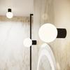 Spot Sufitowy Nowoczesny Czarny Ryflowany Korpus Szklana Biała Kula Do Łazienki Przedpokoju 1Xg9 8W Ip44 Halo Sollux Lighting