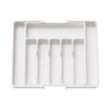 Adjustable Flatware Organizer Upgraded - Utensil Holder with Dividers Plastic Storage Tray for Spoons Forks Knives Knives Drawer