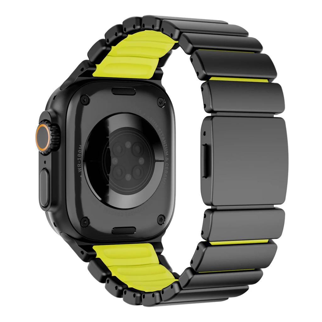 Титановые ремешки для Apple Watch Band Ultra 3/2 49 мм Мужской резиновый браслет для IWatch Серии 11 10 9 8 7 6 5 4 SE3 44мм 45мм 46мм