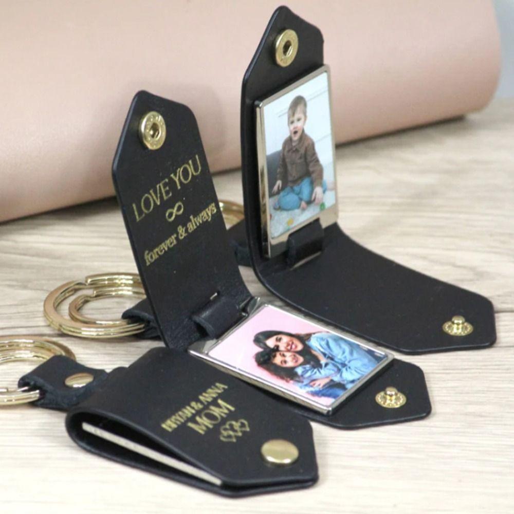 Engraved Design DIY Photo Keychain Memorial UV Color Printing Keychain  Wedding Gift