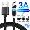 Магнитный USB-кабель Быстрая зарядка Type-C Кабель Магнитное зарядное устройство Зарядка данных Micro USB Кабель для мобильного телефона USB-шнур для IPhone