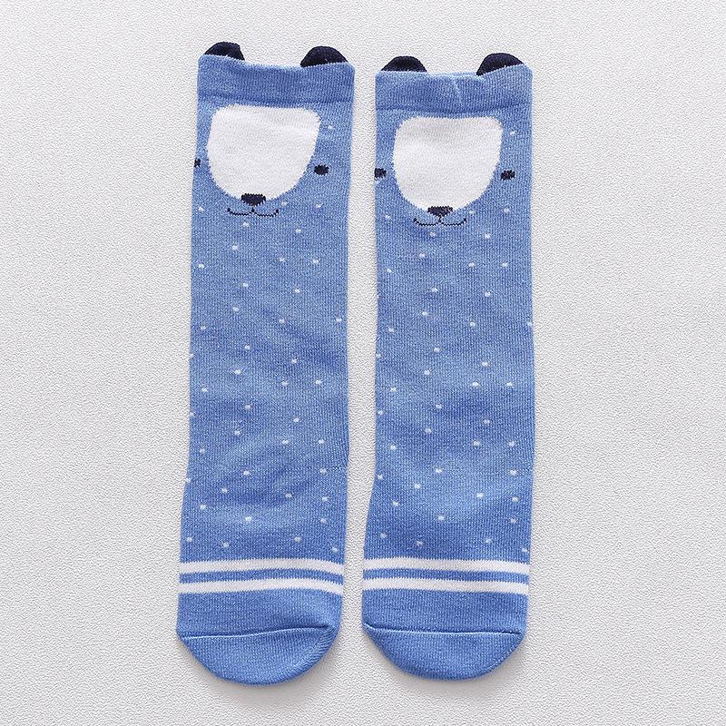 Children's Non-Slip Knee-High Cotton Socks Set