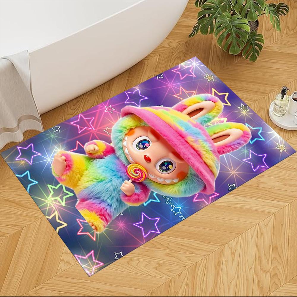 Labubu Carpet Suitable for Playrooms Living Rooms Hallway Study room Antislip Carpet Decorate Offices Birthday/Christmas Gift
