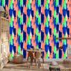 Wallpaper Brushstrokes Coral and Blue for Living Room and Bedroom 50x1000