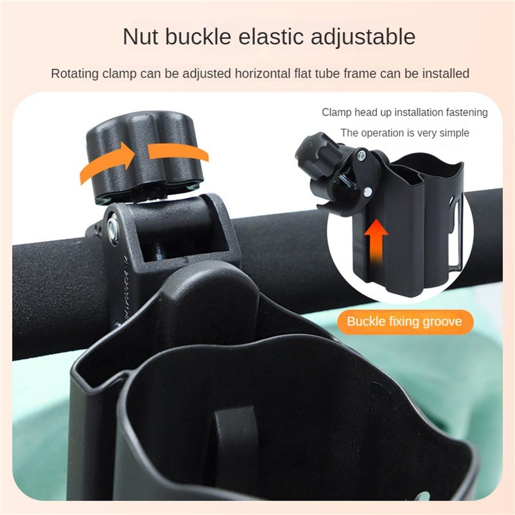 2 в 1 подстаканник для детской коляски с держателем для телефона, универсальная вращающаяся на 360 градусов стойка для хранения бутылочек с молоком, аксессуар на тележке