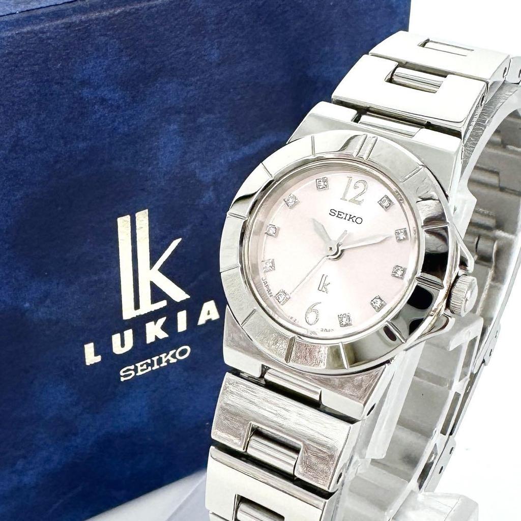 [USED] Box/Battery SEIKO LUKIA 10P Diamond Watch Pink
