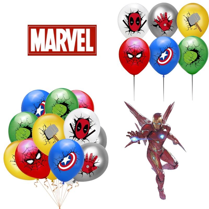 Воздушные шары для вечеринки в стиле супергероев 12 дюймов Капитан Америка Человек-паук Халк Латексные шары