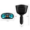 Car Cigarette Lighter 12V-24V Socket Splitter Blue Atmosphere Light PD QC3.0 2 USB Charger C Ports for Mobile Phone DVR Charging