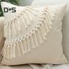 Наволочка с кисточками и скрытой молнией, декоративная бахрома, квадратная форма, бохо-стиль, офисный диван, декоративная наволочка для подушки, гостиная, спальня, автокресло
